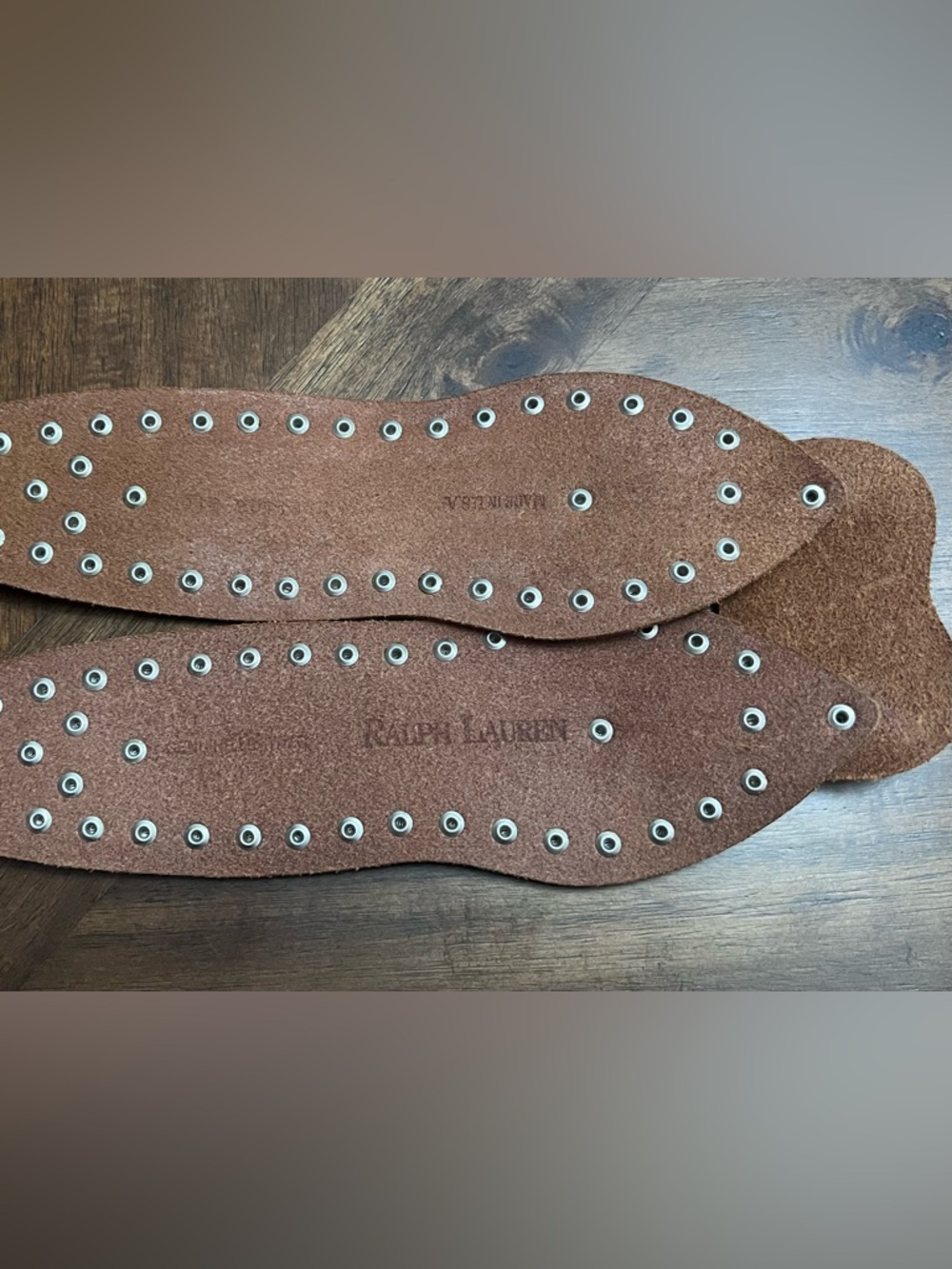 Ralph Lauren Women’s Leather Studded Belt - Picture 7 of 12